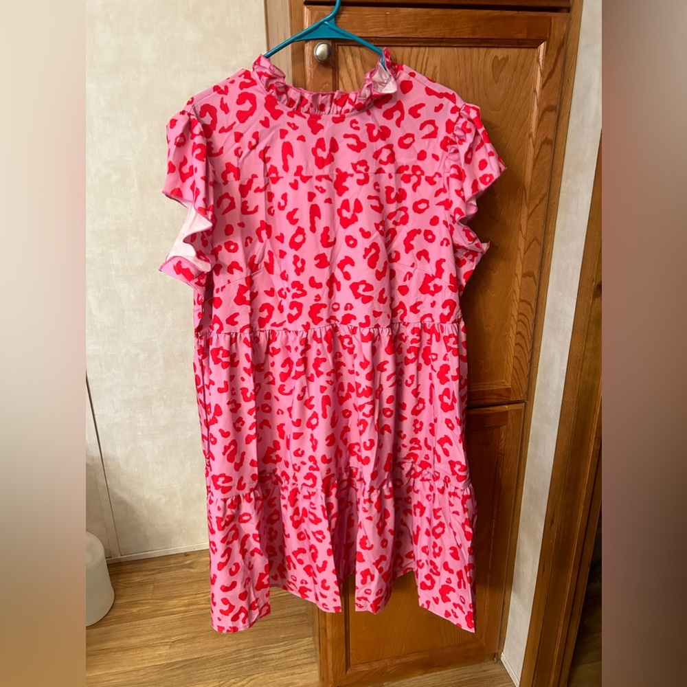 Pink cheetah dress